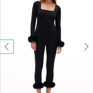 Sleeper black feather set NWT!